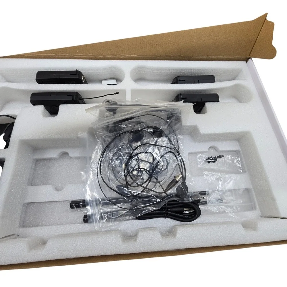 Phenyx Pro PTU-5200 4-Channel UHF Wireless Microphone System Bodypack Headset